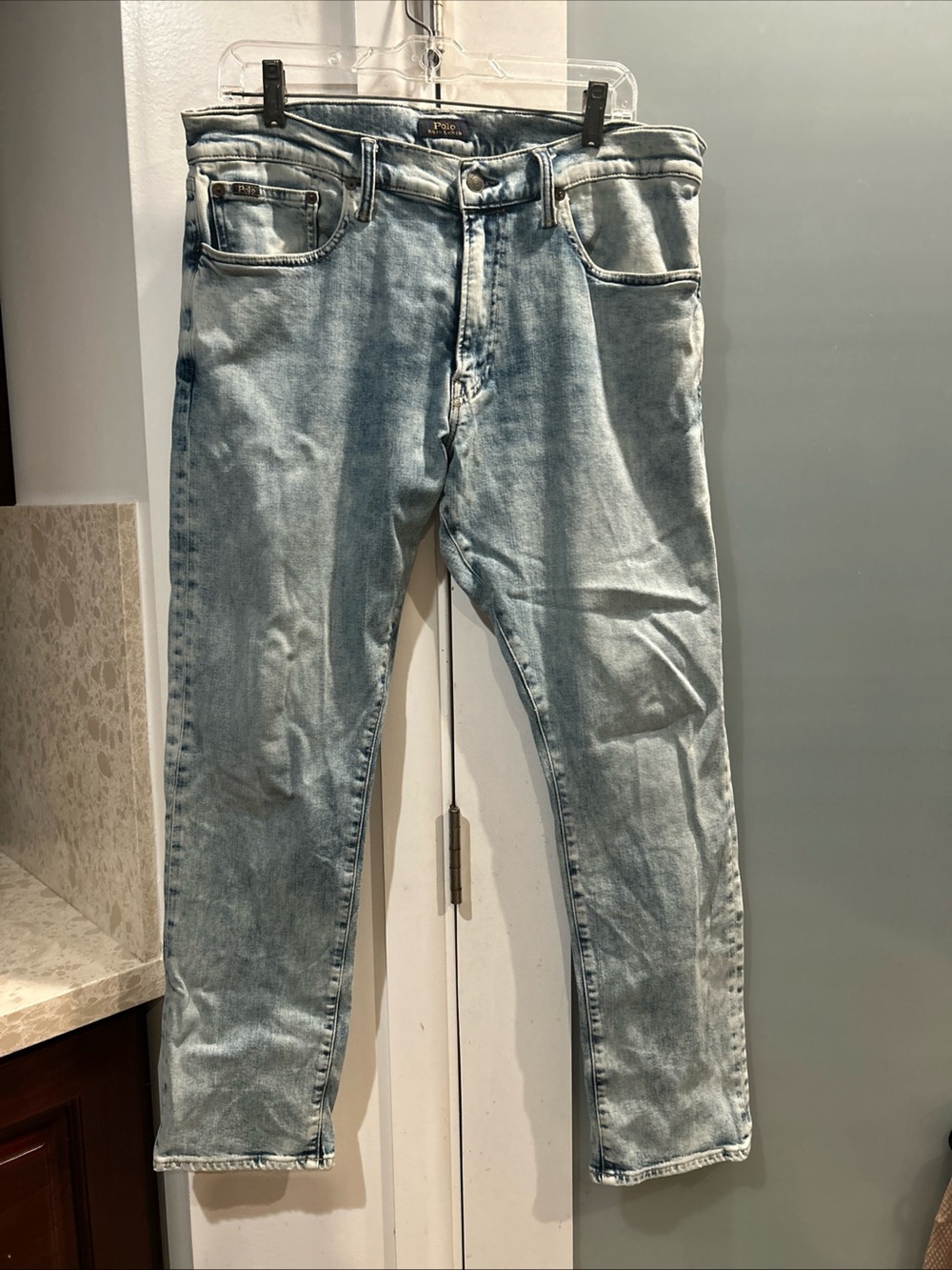 Polo by Ralph Lauren Sullivan Light Blue Men’s Slim Straight Jeans 34 x 30